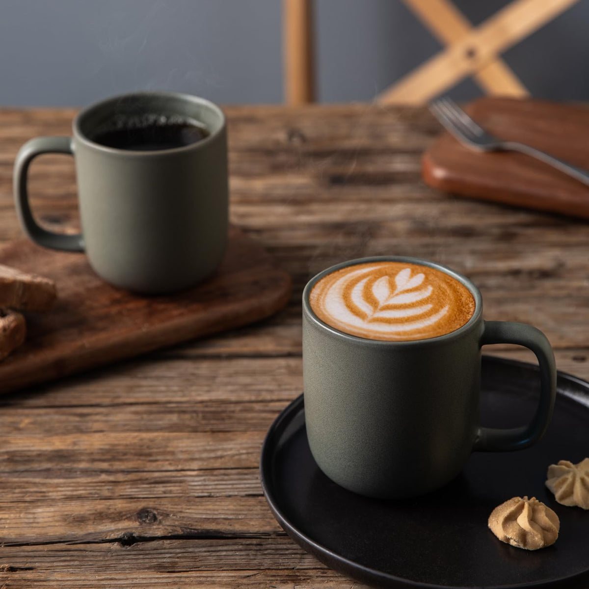 GUERAN 14oz Ceramic Coffee Mugs – Set of 6, Reactive Glaze
