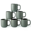 GUERAN 14oz Ceramic Coffee Mugs – Set of 6, Reactive Glaze