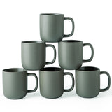 GUERAN 14oz Ceramic Coffee Mugs – Set of 6, Reactive Glaze