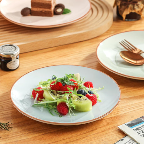 GUERAN Colorful Ceramic Dessert Plates – Set of 6, 8 Inch, Assorted Colors
