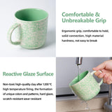 GUERAN 12oz Ceramic Coffee Mugs – Set of 4, Green