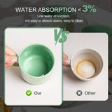 GUERAN 12oz Ceramic Coffee Mugs – Set of 4, Green