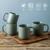 GUERAN 14oz Ceramic Coffee Mugs – Set of 6, Reactive Glaze