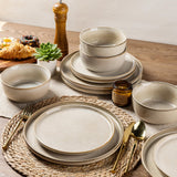 GUERAN Stoneware Dinnerware Set – Reactive Glaze, Service for 8